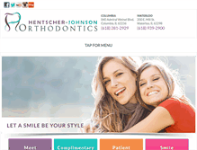Tablet Screenshot of hentscherjohnsonortho.com